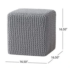 Christopher Knight Home Scott Knitted Foot Stool, Light Gray -Safavieh Furniture 51hvGbCZh0L