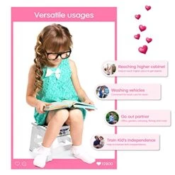 Delxo 9” Folding Step Stool In White,1 Pack Premium Heavy Duty Foldable Stool For Kids,Portable Collapsible Plastic Step Stool,Non Slip Folding Stools For Kitchen Bathroom Bedroom -Safavieh Furniture 51hx3pBGfwS