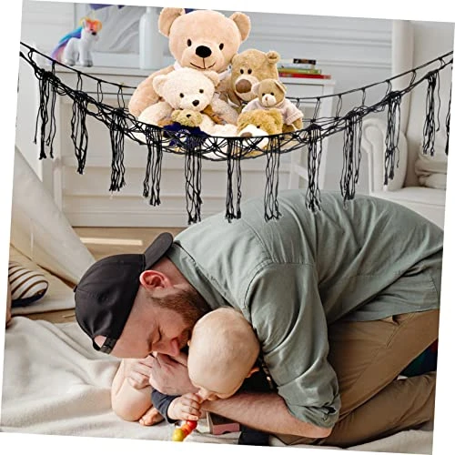 DOITOOL Toy Net Bag Nets For Stuffed Animals Plush Stuffed Animals Jumbo Stuffed Animals Stuffed Animal Hammock Wall Toy Storage Hammock Wall Organizer For Bedroom Plush Toy Hammock Wooden 3 DOITOOL Toy Net Bag Nets For Stuffed Animals Plush Stuffed Animals Jumbo Stuffed Animals Stuffed Animal Hammock Wall Toy Storage Hammock Wall Organizer For Bedroom Plush Toy Hammock Wooden - Image 3