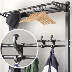 Entryway Bench With Coat Rack, Hall Tree With Bench And Shoe Storage, 2-Tier Storage Shelf And 7 Hooks Removable, Industrial Accent Furniture With Steel Frame ( Metal : White , Size : 31.5"W X 13"D X 14 Entryway Bench With Coat Rack, Hall Tree With Bench And Shoe Storage, 2-Tier Storage Shelf And 7 Hooks Removable, Industrial Accent Furniture With Steel Frame ( Metal : White , Size : 31.5"W X 13"D X -Safavieh Furniture 51i0bDipycL