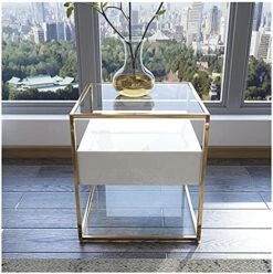 FURUIWUFENG Nightstand Wood Bedside Table Living Room Side A Few Corners A Few Modern Multi-Function Lockers Bedroom Storage Cabinets Nightstand Side Table End Table (Color : Black) -Safavieh Furniture 51i2nwBp9pL. AC