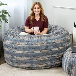 Jaxx 5 Foot Saxx Bean Bag Chair For Adults - Luxe Faux Fur, Silver Fox 24 Jaxx 5 Foot Saxx Bean Bag Chair For Adults - Luxe Faux Fur, Silver Fox -Safavieh Furniture 51iOXJn mYL. AC