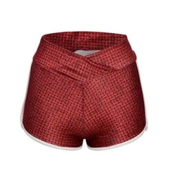 MatureGirl Shorts Women Pants Leggings Slip Compression Shorts Bike Yoga Workout Pants Womens Biker Shorts Fashion (Wine, XXL)