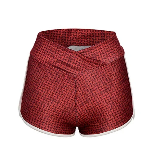 MatureGirl Shorts Women Pants Leggings Slip Compression Shorts Bike Yoga Workout Pants Womens Biker Shorts Fashion (Wine, XXL) 1 MatureGirl Shorts Women Pants Leggings Slip Compression Shorts Bike Yoga Workout Pants Womens Biker Shorts Fashion (Wine, XXL)