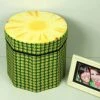 DOUBAO Folding Storage Organizer Stool Cute 3D Creative Fruit Velvet Toy Storage Box Footstool (Color : Pineapple)