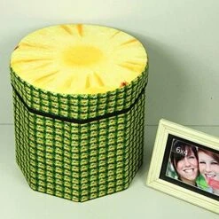 DOUBAO Folding Storage Organizer Stool Cute 3D Creative Fruit Velvet Toy Storage Box Footstool (Color : Pineapple) -Safavieh Furniture 51iy99Be5BL. AC