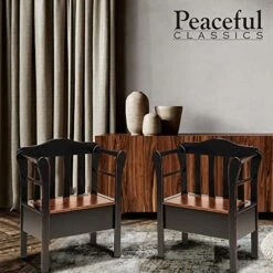 Peaceful Classics Bench With Storage - Small Wooden Storage Bench For Entryway, Hallway, Mudroom, Farmhouse, Bedroom, & Living Room, Amish Handmade Furniture Storage Organizer, Mocha -Safavieh Furniture 51iykc2RvKL