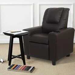 Laidbksit Kids Recliner Chair,Toddler Recliner For 0-5 Years Old,Kids Recliner Chair With Cup Holder And Side Pocket For Childs,Mini Recliner Chair Suitable For Kid's Bedroom -Pink Kids Recliner -Safavieh Furniture 51j0f3WynJL. AC