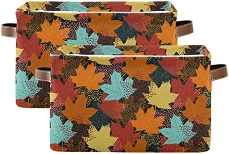 Beautiful Watercolor Leopard Spotted Rectangle Storage Organizer Canvas Collapsible Box Chest Organizer For Edroom Closet Kid's Toys Laundry 2 Pieces 8 Beautiful Watercolor Leopard Spotted Rectangle Storage Organizer Canvas Collapsible Box Chest Organizer For Edroom Closet Kid's Toys Laundry 2 Pieces - Image 8