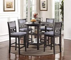 New Classic Furniture Gia 5-Piece Round Counter Height Dining Set With 1 Dining Table And 4 Chairs, 42-Inch, Ebony 22 New Classic Furniture Gia 5-Piece Round Counter Height Dining Set With 1 Dining Table And 4 Chairs, 42-Inch, Ebony -Safavieh Furniture 51jHEpF4CES. AC