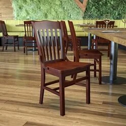 EMMA + OLIVER School House Back Mahogany Wood Chair -Safavieh Furniture 51jJFZQjh8S. AC