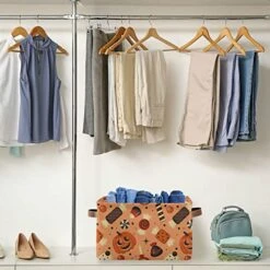 Pumpkin Cake Candy Halloween Toy Basket Canvas Collapsible Box Chest Organizer For Edroom Closet Kid's Toys Laundry 1 Pieces -Safavieh Furniture 51jYWiPCqBL