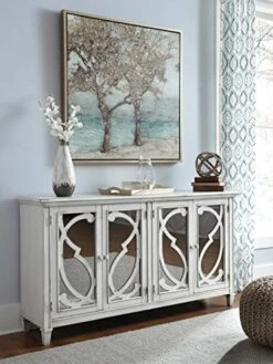 Signature Design By Ashley Mirimyn Door Accent Cabinet, 4, White -Safavieh Furniture 51jjS4Xc1LL