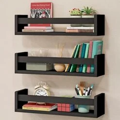 NATURE SUPPLIES Nursery Book Shelves, Set Of 3 Floating Bookshelves For Wall For Nursery Decor & Playroom Decor, Book Shelf Wall, Wall Bookshelf Kids, Baby Book Shelf Organizer For Kids (Natural Wood) -Safavieh Furniture 51jtftIpjwL. AC