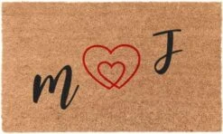 COCO MATS 'N MORE Heart Pattern Personalized - 22" X 36" Made In USA - Vinyl Backed Durable Entry Mat Natural Coir Heart Love Decorations Decor Doormat Valentine Rugs Entryway 28 COCO MATS 'N MORE Heart Pattern Personalized - 22" X 36" Made In USA - Vinyl Backed Durable Entry Mat Natural Coir Heart Love Decorations Decor Doormat Valentine Rugs Entryway -Safavieh Furniture 51kKBfHSOOL. AC 1