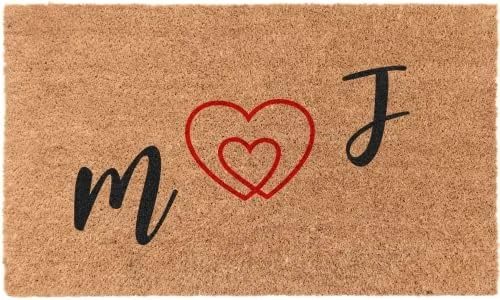 COCO MATS 'N MORE Heart Pattern Personalized - 22" X 36" Made In USA - Vinyl Backed Durable Entry Mat Natural Coir Heart Love Decorations Decor Doormat Valentine Rugs Entryway 9 COCO MATS 'N MORE Heart Pattern Personalized - 22" X 36" Made In USA - Vinyl Backed Durable Entry Mat Natural Coir Heart Love Decorations Decor Doormat Valentine Rugs Entryway - Image 9