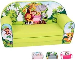 Delsit Toddler Couch & Kids Sofa - European Made Children's 2 In 1 Flip Open Foam Double Sofa - Kids Folding Sofa, Kids Couch - Comfy Fold Out Lounge (Mermaid) -Safavieh Furniture 51kUylRAmsL. AC