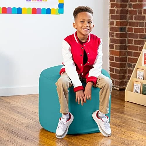 Jaxx Spring Modular Pouf Classroom Bean Bag Seat, Premium Vinyl - Submarine Grey 13 Jaxx Spring Modular Pouf Classroom Bean Bag Seat, Premium Vinyl - Submarine Grey - Image 13