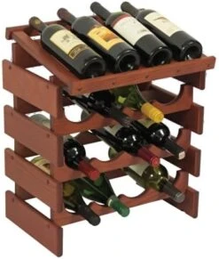 Wooden Mallet 24 Bottle Dakota Display Top Wine Rack, Medium Oak -Safavieh Furniture 51lKdQGU1kL. AC