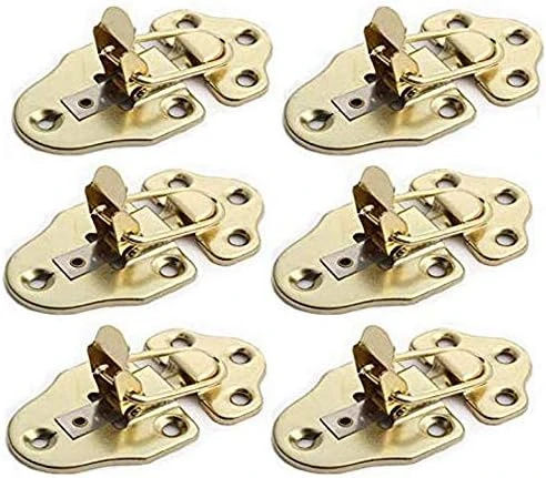 Lheng Metal Table Locks Dining Training Table Buckles Connectors Table Leaf Hardware Accessories Iron Gold Plating 6Pcs 4 Lheng Metal Table Locks Dining Training Table Buckles Connectors Table Leaf Hardware Accessories Iron Gold Plating 6Pcs - Image 4