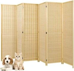 Bamboo Room Dividers And Folding Privacy Screens, 6 Panel Room Divider For Room Separation, Room Partitions And Dividers For Dressing Room Bedroom Office 5.6 Ft. Natural -Safavieh Furniture 51lYAiU9lmL. AC