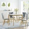 Modway Stratum 40" Mid-Century Modern Kitchen And Dining Room Table In White