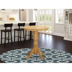 East West Furniture EDT TP Modern Table Round Tabletop And 30 X 35.3-Oak Finish -Safavieh Furniture 51lddJCT1zL