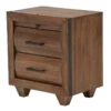 Michael Amini Brooklyn Walk 2-Drawer Wood Nightstand In Burnt Umber Brown