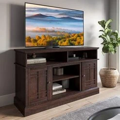 BELLEZE Sideboard Buffet Console Table, Versatile Media Cabinet With Drawers And Adjustable Shelves - 58 Inch - Astorga (Espresso) -Safavieh Furniture 51llmWrUgRL. AC