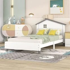 6-Piece Bedroom Set Queen Size Wood Platform Bed Frame With Two Nightstand, Dresser With Mirror And 4-Drawer Chest Traditional Style Queen Bedroom Set With Storage For Kids Boys Girls Teens, White -Safavieh Furniture 51lqTTRLk5L. AC