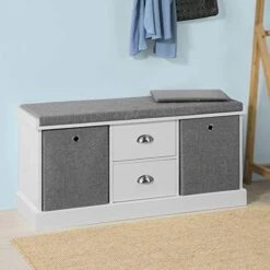 Haotian FSR65-DG, Grey 3 Baskets Hallway Bedroom Storage Bench With Seat Cushion, Shoe Bench, Shoe Rack, Shoe Cabinet 25 Haotian FSR65-DG, Grey 3 Baskets Hallway Bedroom Storage Bench With Seat Cushion, Shoe Bench, Shoe Rack, Shoe Cabinet -Safavieh Furniture 51lsn0yRdrL. AC