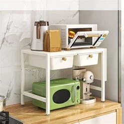 LUCBEI Microwave Oven Rack Kitchen Microwave Storage Rack, Multifunctional Household Countertop With Drawers, Oven, Electric Rice Cooker, Air Fryer Storage Rack Kitchen Storage Rack 8 LUCBEI Microwave Oven Rack Kitchen Microwave Storage Rack, Multifunctional Household Countertop With Drawers, Oven, Electric Rice Cooker, Air Fryer Storage Rack Kitchen Storage Rack -Safavieh Furniture 51m4TFjR5WL