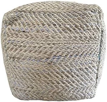 NOORI Home - 100% Handmade And Handcrafted Callum Square Beanie Pouf Ottoman Footrest - Beige - 18x18x18 - Livingroom, Bedroom, Nursery, Kids Room, Play Room 5 NOORI Home - 100% Handmade And Handcrafted Callum Square Beanie Pouf Ottoman Footrest - Beige - 18x18x18 - Livingroom, Bedroom, Nursery, Kids Room, Play Room - Image 5