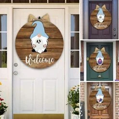 MatureGirl Pieces Hanger Door With Sign For Seasonal Front Interchangeable Holiday Welcome Decoration & Hangs Large Stained Glass Window Hangings (As Shows, One Size) -Safavieh Furniture 51mSgX0z0GL