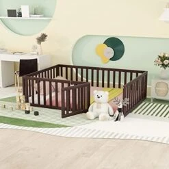 DEINPPA Twin Size Velvet Fabric Upholstered Tufted Headboard And Footboard, Kids House Bed Frame With Roof Design, For Kids Boys Girls-Gray 24 DEINPPA Twin Size Velvet Fabric Upholstered Tufted Headboard And Footboard, Kids House Bed Frame With Roof Design, For Kids Boys Girls-Gray -Safavieh Furniture 51magBU0OsL. AC