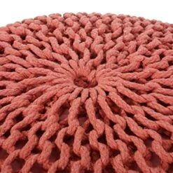 Christopher Knight Home Nahunta Pouf, Coral 16 Christopher Knight Home Nahunta Pouf, Coral -Safavieh Furniture 51meGR43QeL