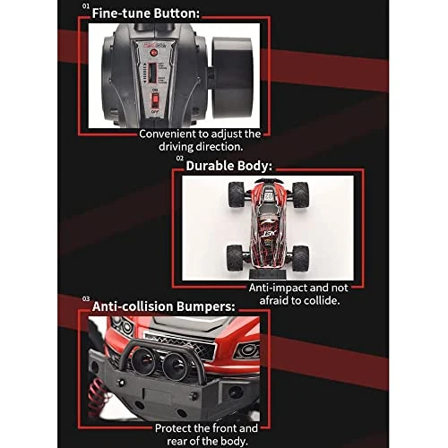 Wangch 1/12 Scale 2WD Off-Road RC Truck, Monster Climbing RC Truck With Big Feet, 2.4G Wireless Remote Control Vehicle, Electric Toy Car, Birthday Gift For Children 5 Wangch 1/12 Scale 2WD Off-Road RC Truck, Monster Climbing RC Truck With Big Feet, 2.4G Wireless Remote Control Vehicle, Electric Toy Car, Birthday Gift For Children - Image 5