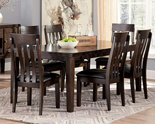 Signature Design By Ashley Haddigan Traditional Rectangular Dining Extension Table, Seats Up To 8, Dark Brown 2 Signature Design By Ashley Haddigan Traditional Rectangular Dining Extension Table, Seats Up To 8, Dark Brown - Image 2