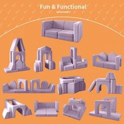 Wanan Kids Couch 10PCS, Toddler Couch With Modular Kids Couch For Playroom Bedroom, 10 In 1 Multifunctional Toddler Couch For Playing, Creativing, Sleeping, Indoor Kids Sofa (Blueberry) 17 Wanan Kids Couch 10PCS, Toddler Couch With Modular Kids Couch For Playroom Bedroom, 10 In 1 Multifunctional Toddler Couch For Playing, Creativing, Sleeping, Indoor Kids Sofa (Blueberry) -Safavieh Furniture 51mpUMOlyfL