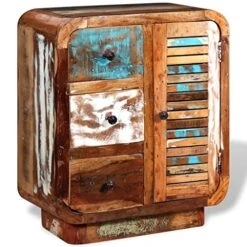 VidaXL Sideboard Coffee Bar Buffet Cabinet With Storage Console Table For Kitchen Dining Room Living Room Hallway Entryway Solid Wood Reclaimed -Safavieh Furniture 51msVB4igsL