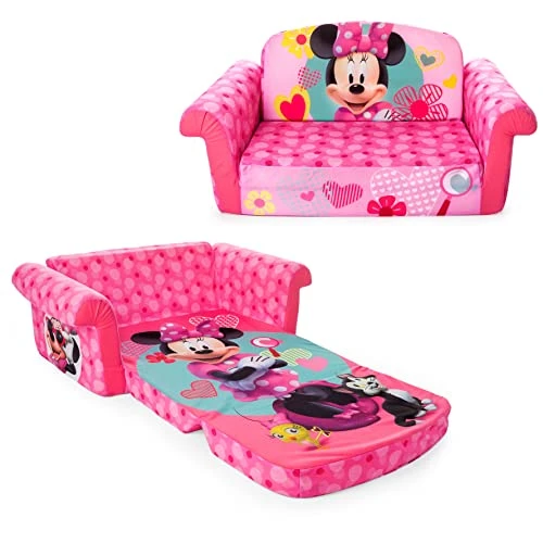 Marshmallow Furniture, Children's 2-in-1 Flip Open Foam Compressed Sofa, Disney's Minnie Mouse 1 Marshmallow Furniture, Children's 2-in-1 Flip Open Foam Compressed Sofa, Disney's Minnie Mouse