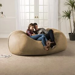 Jaxx 7 Foot Giant Bean Bag Sofa, Camel 10 Jaxx 7 Foot Giant Bean Bag Sofa, Camel -Safavieh Furniture 51mzgdiozRL