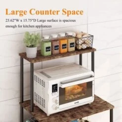 Avwmur Four Layer Kitchen Baker Rack, Vertical Microwave Oven Rack, Kitchen Storage Rack With Wheels, Suitable For Kitchens And Restaurants -Safavieh Furniture 51nBZEylIEL