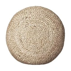 Decor Therapy Round Braided Natural Jute Woven Pouf Ottoman, 19" X 10" -Safavieh Furniture 51nF6DFW8oL