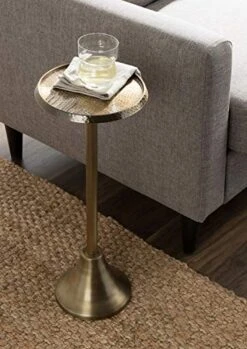 Kate And Laurel Sanzo Bohemian Side Table, 9 X 9 X 23, Gold, Decorative Pedestal End Table For Display And Storage -Safavieh Furniture 51nMYvYVNxL