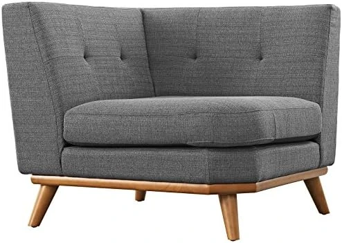 Modway Engage Mid-Century Modern Upholstered Fabric Right-Arm Chaise In Beige 15 Modway Engage Mid-Century Modern Upholstered Fabric Right-Arm Chaise In Beige - Image 15