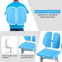 GENERIC BETTARY Kids Desk And Chair Set, Height Adjustable Ergonomic Children's School Workstation With Storage Drawer, Bookshelf, Tiltable Desktop For 3-14 Boys & Girls To Take Online Class, Draw (Blue) 9 GENERIC BETTARY Kids Desk And Chair Set, Height Adjustable Ergonomic Children's School Workstation With Storage Drawer, Bookshelf, Tiltable Desktop For 3-14 Boys & Girls To Take Online Class, Draw (Blue) -Safavieh Furniture 51nW6BLJXSL