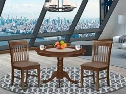 East West Furniture HLNO5-MAH-C Dining Table Set, 5-Piece -Safavieh Furniture 51nxFLmuteL. AC