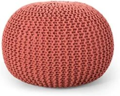 Christopher Knight Home Nahunta Pouf, Coral 20 Christopher Knight Home Nahunta Pouf, Coral -Safavieh Furniture 51o8KgWNLhL. AC