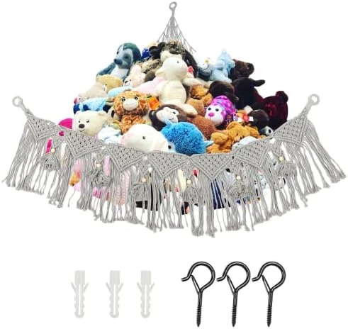 Morxy Stuffed Animal Net Or Hammock - Bohemian Style Toy Hammock For Stuffed Animals - Strong Hand Woven Stuffed Animal Hammock - Easy To Install Toy Net Hammock For Stuffed Animals (Green) 7 Morxy Stuffed Animal Net Or Hammock - Bohemian Style Toy Hammock For Stuffed Animals - Strong Hand Woven Stuffed Animal Hammock - Easy To Install Toy Net Hammock For Stuffed Animals (Green) - Image 7